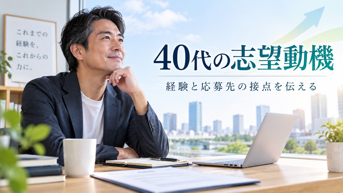 40代の転職で経験と応募先の接点から志望動機を考える方法