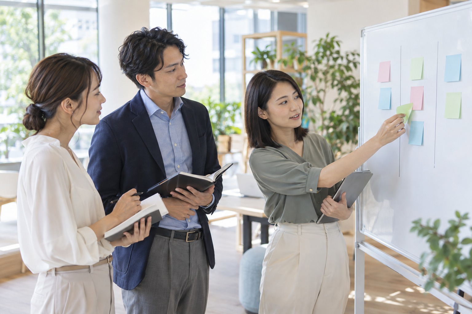 経験と給与条件を確認するキャリアアドバイザーと応募者