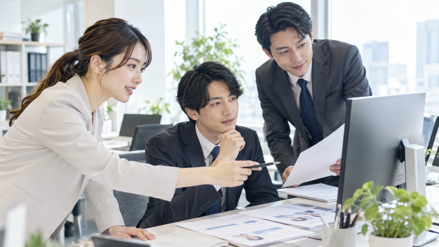 人材業界の求人を比較して転職先を考える様子