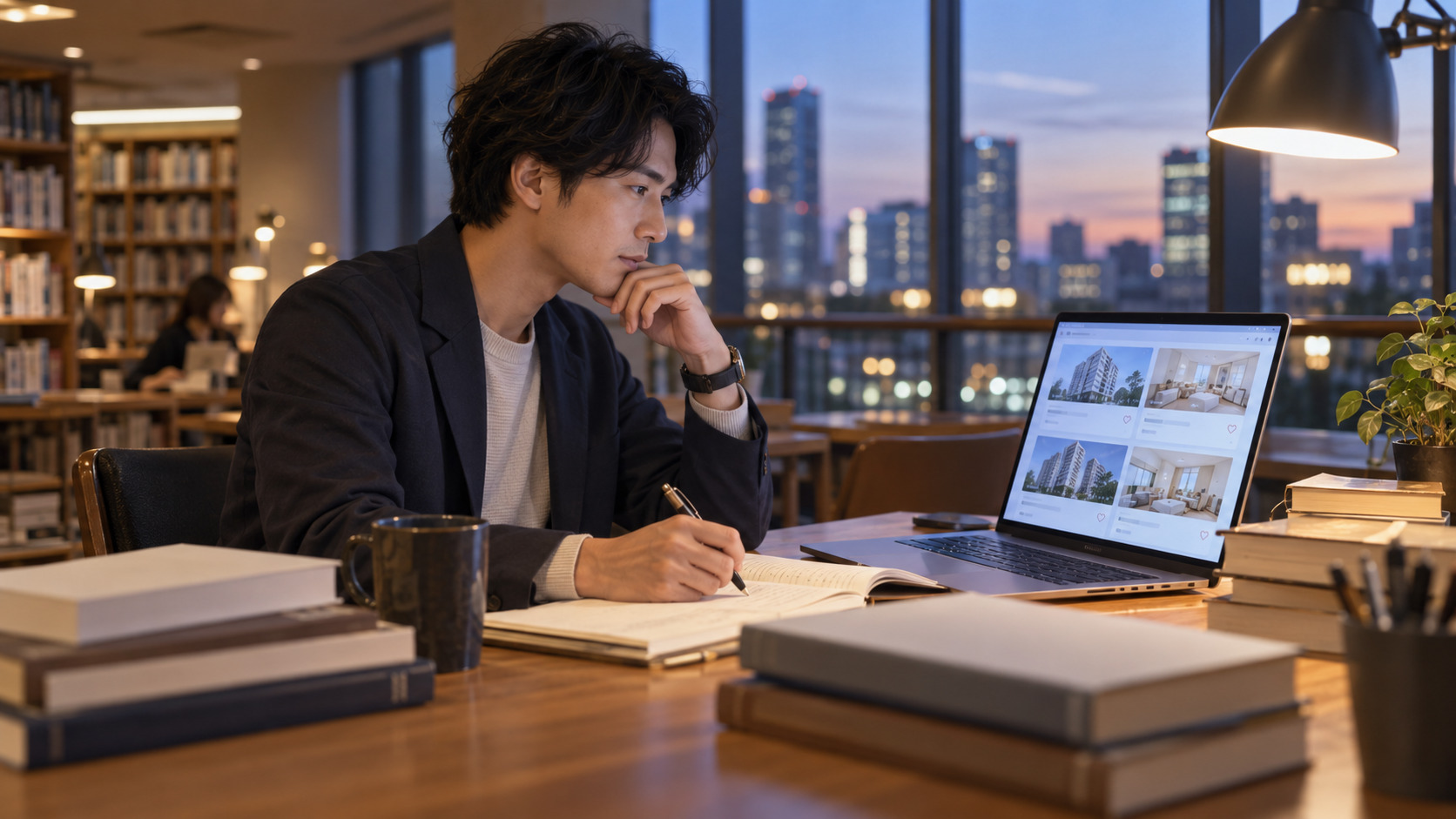 不動産求人の確認と宅建の勉強を並行して進める転職希望者