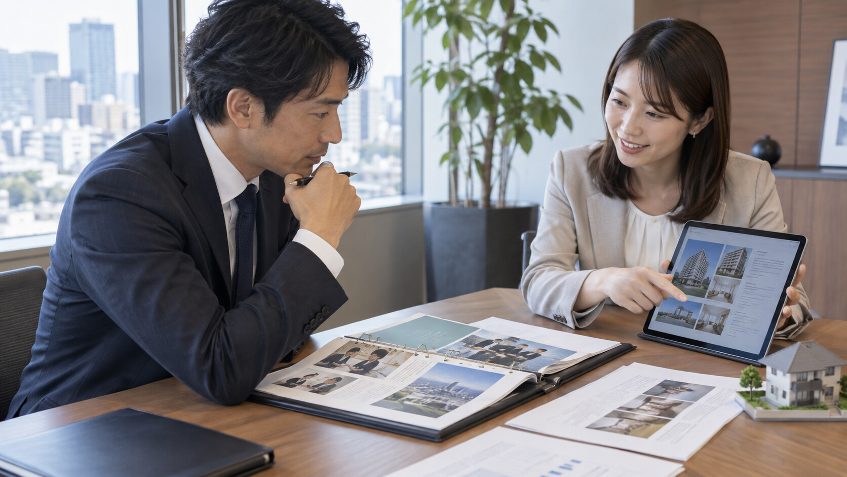 前職の経験と不動産求人の業務内容を比較する応募者