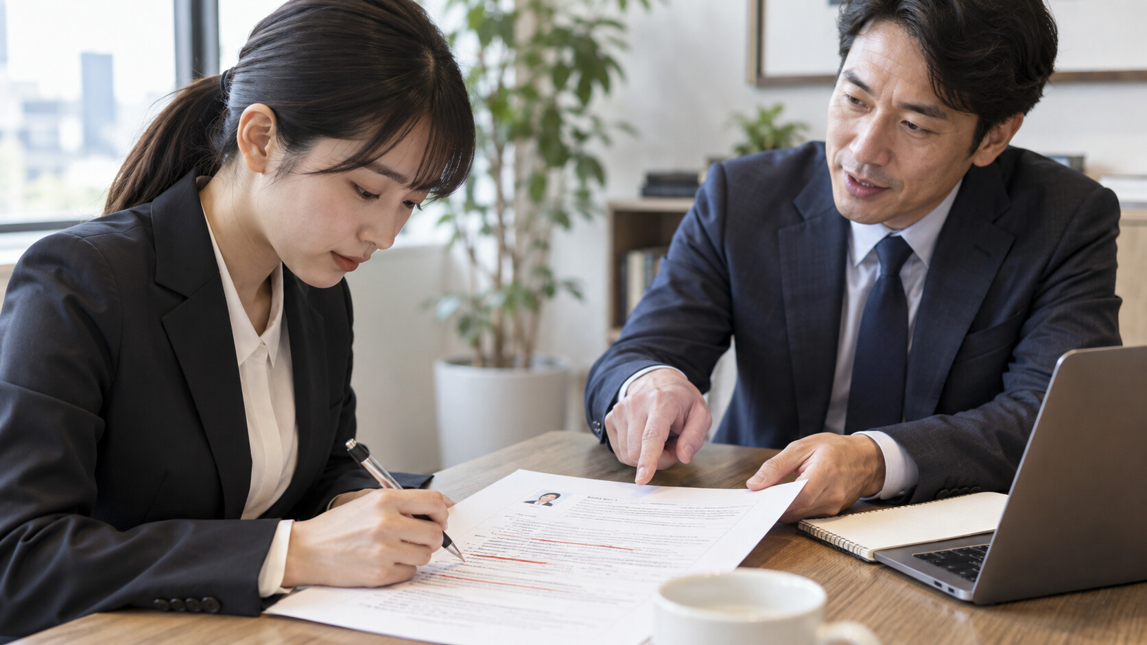 曖昧な志望動機を見直して文章を修正する応募者