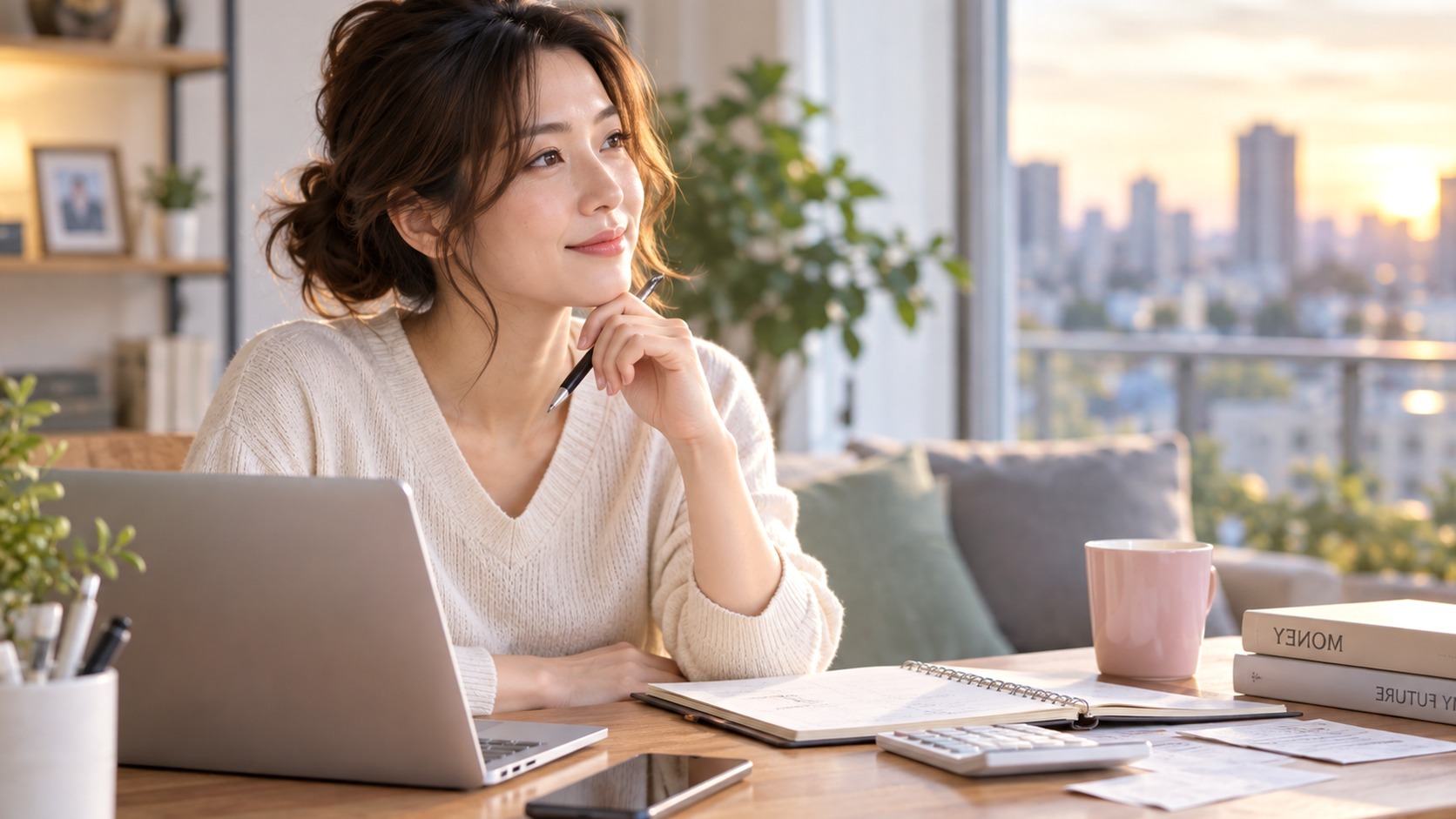 今の会社に残った場合の年収や将来を考える女性